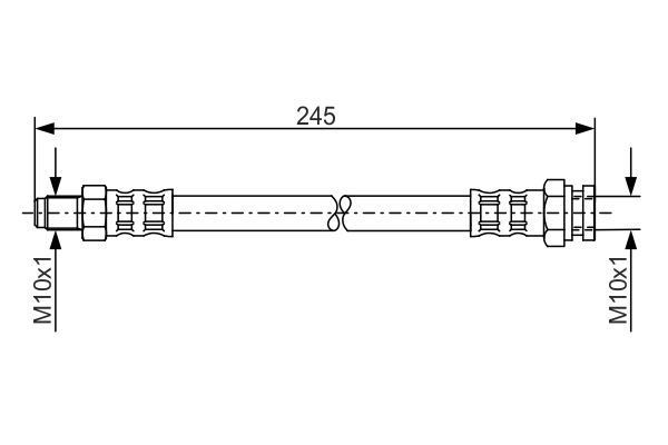 FREN HORTUMU; ARKA. 245.00 MM