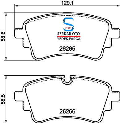 AUDİ ARKA FREN BALATA TAKIMI 15-SONRASI A4 A5 HELLA PAGİD 8DB355040941 4N0698451 80A698451