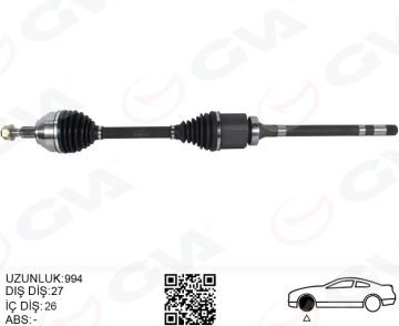 ON AKS KOMPLE SAG KUGA I 08 13 2.0 TDCI