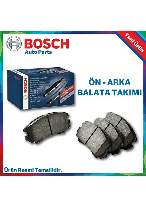 Focus Cmax VolvoS40 MK2 MK3 Ön ve Arka Fren Balata Takımı 06-17 Arası Bosch 0986495215