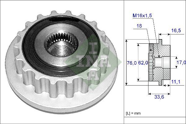 VOLKSWAGEN T5 TOUAREG ŞARJ DİNEMO KASNAĞI KAPLİN KLİMA 070903201C HELLA 9XU358038721 ZB-32