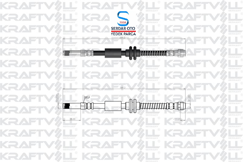 VOLKSWAGEN AMAROK ÖN FREN HORTUMU 10-SONRASI 2H0611701 KRAFT 07080270