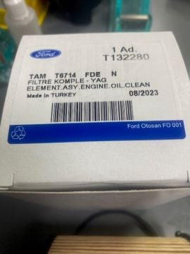 Yağ Filtre Elemanı TDCİ Euro4 Euro5 Euro6 Dizel Focus Fiesta Bmax Cmax Kuga Mondeo Courier Volvo Orjinal 2S6Q6714