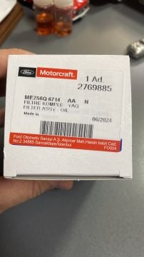 Yağ Filtre Elemanı TDCİ Euro4 Euro5 Euro6 Dizel Focus Fiesta Bmax Cmax Kuga Mondeo Courier Volvo Orjinal 2S6Q6714