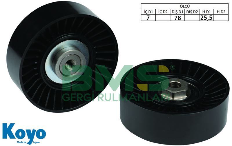 V KAYIŞ GERGİ BİLYASI TEK CADDY T4 POLO GOLF TOLEDO İBİZA 1.9 DİZEL TDİ APV2092 VK BMS025