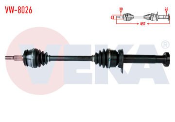Vw Ön Aks Sağ Komple T5 T6 2010-Sonrası CAAB-CAAC-CAAE 2,0 TDİ Transporter MGA 70839 VW8026 7E0407272AP 7E0407452CX AH S