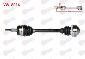 Vw Ön Aks Sol Komple T5 T6 Transporter AXB CAAB-CAAC-CAAE Transporter MGA 70417 7E0407271H 7E0407451X N yk. D1-G9