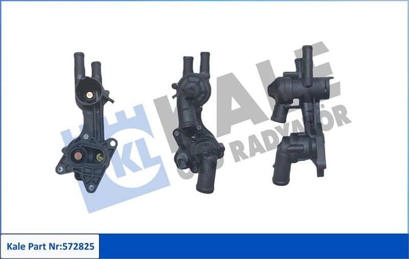 TERMOSTAT KOMPLE 87°C GOLF5-GOLF6-JETTA-PASSAT 04- BMY-BLG-CAVD 1,4 TSİ KALE 572825 03C121111P A 3.KAT ÜST RAF