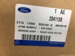 Ford Courier Dış Dikiz Aynası sol 14-17 ARASI Orjinal Ford ET7617682BG