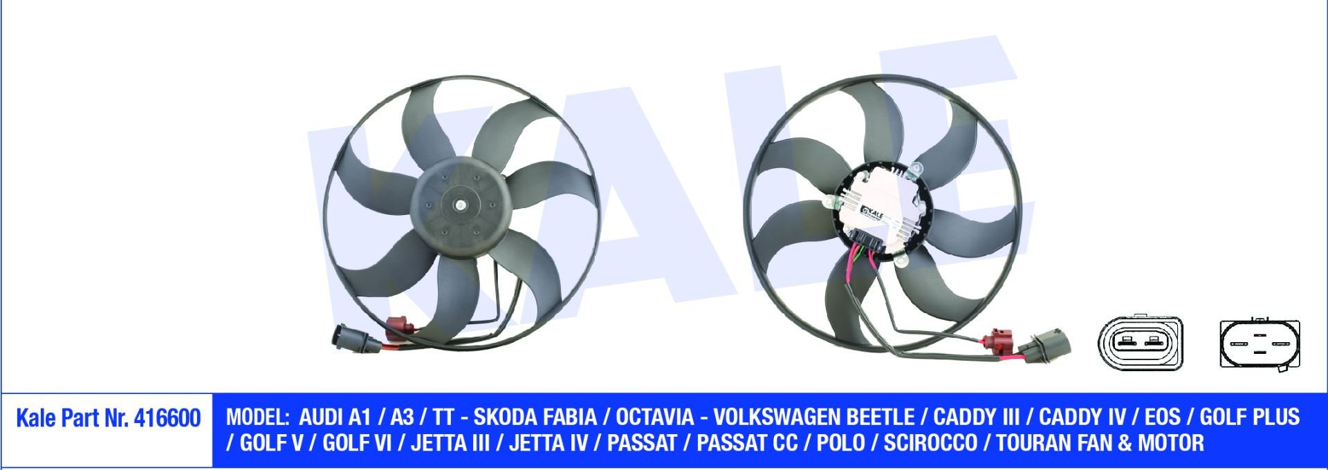 FAN MOTORU SOL 04-12 ARASI GOLF5-GOLF6-JETTA-PASSAT-CADDY-A3-LEON 04-13 BMY-BLG-BGU-BSE-BLF-BLP-BJB-BKD-BKP-BXE-BKC 1,4 TSİ-1,6-1,6 FSİ-1,9 TDİ-2,0 TDİ KALE 416600 1K0959455P 1TE959455  FP BÜYÜK OLAN