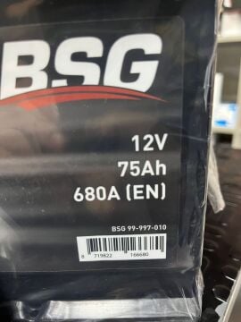 Bsg Akü 12V 75AH 190x175x277 Düz 2 YIL GARANTİ