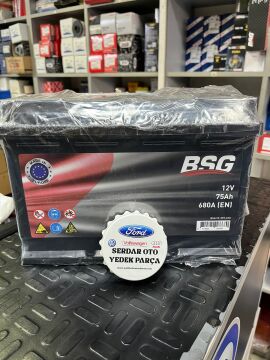 Bsg Akü 12V 75AH 190x175x277 Düz 2 YIL GARANTİ
