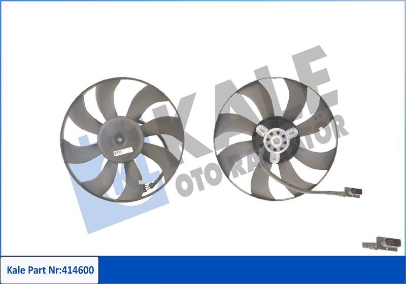 FAN MOTORU PERVANELİ SEAT CORDOBA-İBİZA-SKODA FABİA-POLO 130-60W-394mm 2001-2009 ARASI KALE414600 AMF-BNV-BNM 1,4 TDİ 6Q0959455D 2-K