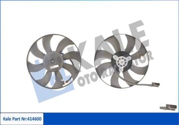 FAN MOTORU PERVANELİ SEAT CORDOBA-İBİZA-SKODA FABİA-POLO 130-60W-394mm 2001-2009 ARASI KALE414600 AMF-BNV-BNM 1,4 TDİ 6Q0959455D 2-K