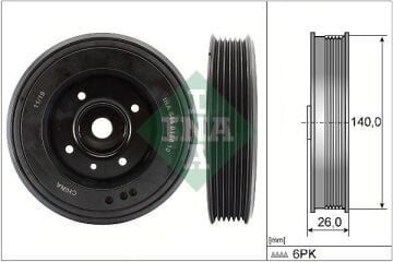 AUDİ GOLF5 6 PASSAT LEON KRANK KASNAĞI 1.8-2.0 TSİ CZPB DKZA DMNA DUNA İNA 544015810 06K105243J