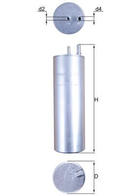 MAZOT YAKIT FİLTRESİ 2 ÇIKIŞLI / KL229/2 - H327WK T5-T5,5 04- AXD-CAAA-CAAB-CAAC 2,0 TDİ-2,5 TDİ BSG 90130041 7H0127401D AR-TAH