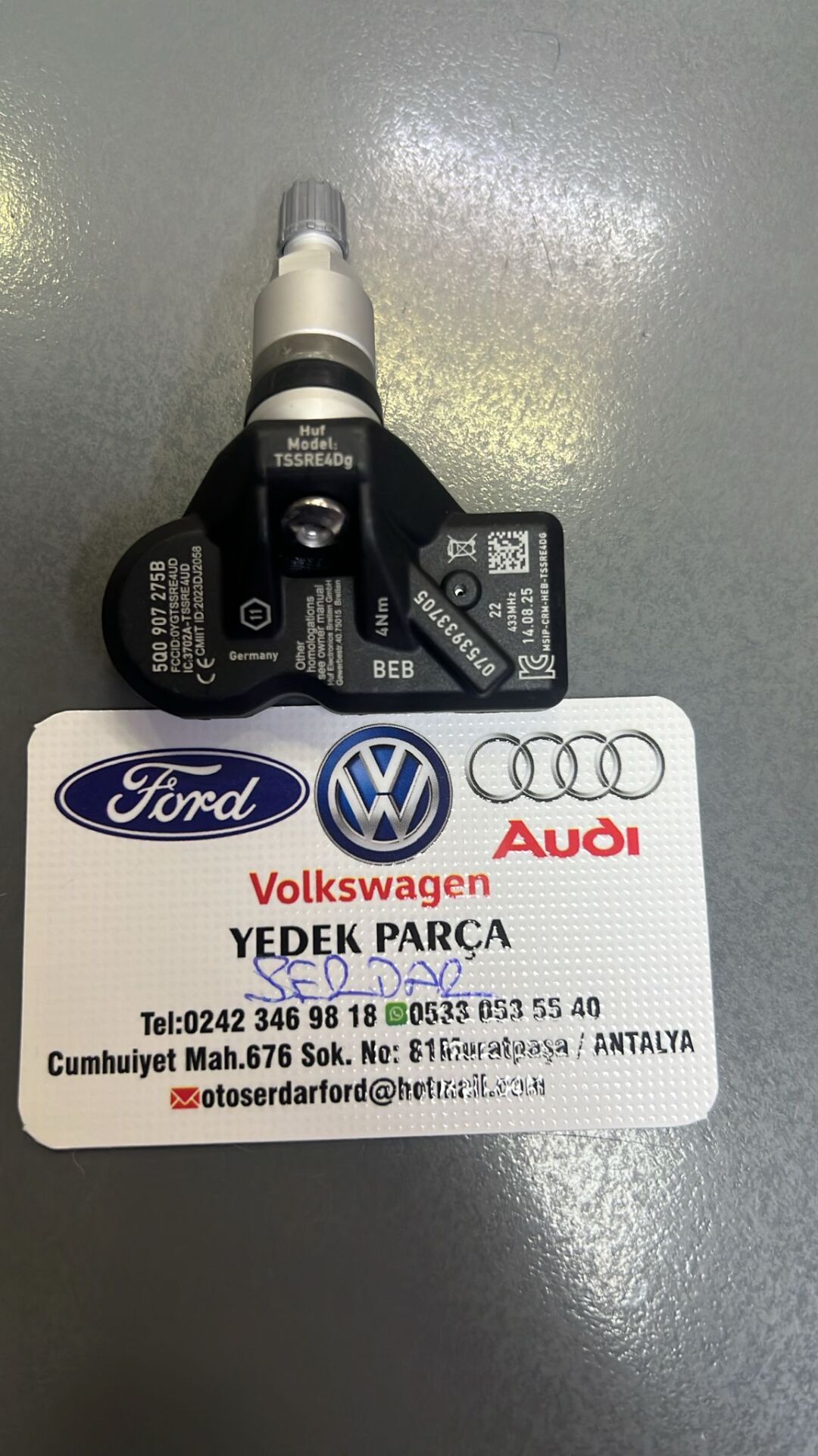 LASTİK BASINÇ SENSÖRÜ PASSAT AUDİ A3 A4 A6 A7 Q8 TT 5Q0907275B ORJİNAL K-8