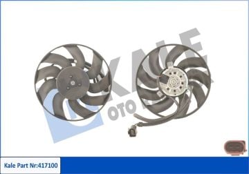 FAN MOTORU KÜÇÜK VW TRANSPORTER T5 04-10 ARASI  1.9TDİ-2.0-2.5TDİ AXB AXC AXD 3.2 V6 350W-295mm KALE 417100 7H0959455D