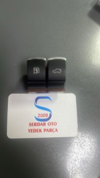 VW BAGAJ VE YAKIT DEPO ANAHTARI İKİLİ AÇMA DÜĞME KROM UÇLU 4 PİN VOLKSWAGEN PASSAT B6 / CC ZSW1133B 3C0959903B 3-62