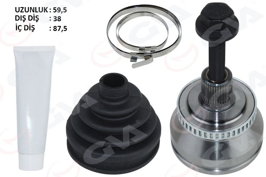 DIŞ AKS KAFASI AUDİ A4 (8E2,B6) 1.8 T ABSLİ 45 DIŞ 38X27X59.5 UZUNLUK 97.5mm 2000-2004 ARASI VW-1046A 8E0498099E C F