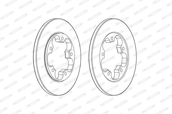 ARKA FREN DISKI TRANSIT V363 14 TEK TEKER A.CEKER DUZ 308MM 5 BIJON