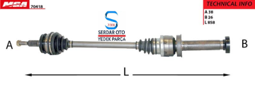 Volkswagen T5 ÖN AKS 1.9TDİ AXB 04-10 ARASI 7H0407272AJ 7E0407452 MGA 70418