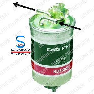 MAZOT YAKIT FILTRESI GOLF4-BORA-LT35 T4 -A3-TOLEDO-PASSAT 1Z-AGR-AHF-ALH-ANJ-AVR-AVF 1.9 TDİ-2.5 TDİ 91- DELPHİ HDF507 1H0127401C 6N0127401E