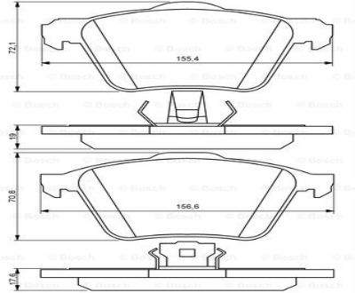Volvo S60 V70 XC90 Ön Fren Balata Takımı (16 ve 16.5 Inç.) BOSCH 30793265