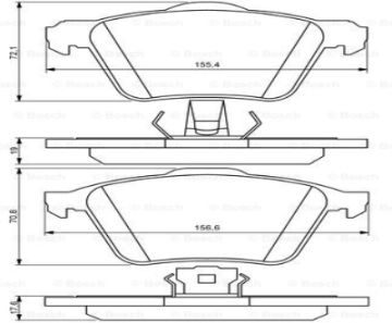Volvo S60 V70 XC90 Ön Fren Balata Takımı (16 ve 16.5 Inç.) BOSCH 30793265