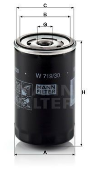 Volkswagen YAĞ FİLTRESİ Eleman GOLF4-BORA audi A3-TOLEDO-LEON AKL-AFT-ADR-AGN-BSE 1,6-1,8 MANN W719/30 06A115561B 056115561G  ZB-56