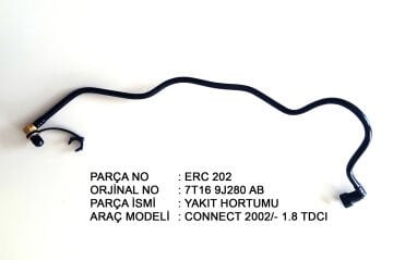CONNECT MAZOT YAKIT BORUSU FİLTRE 7T169J280AB ERC202