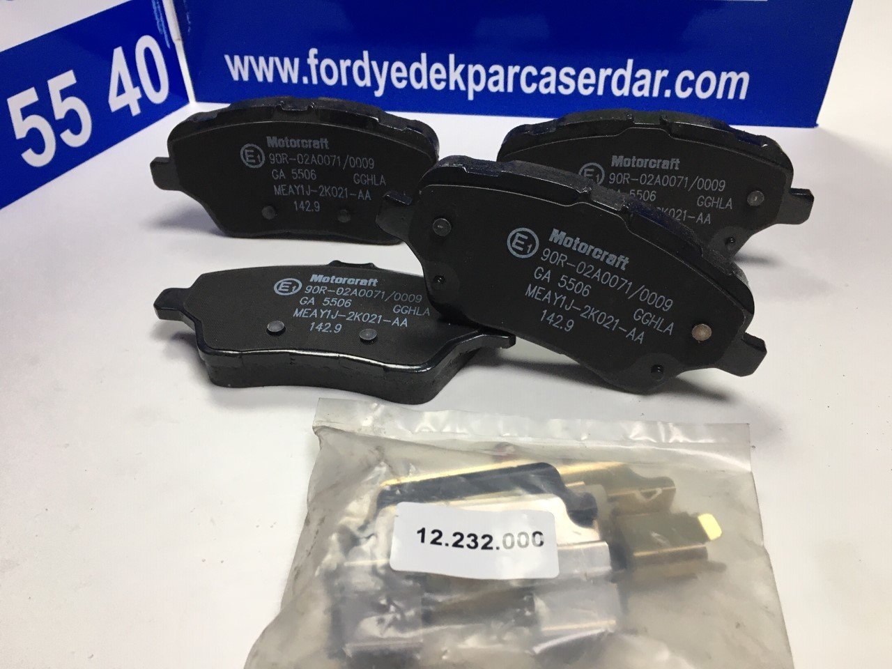 Ford Courier Ön Fren Balata Takımı Motorcraft MEMT762K021  2013-2023 Arası