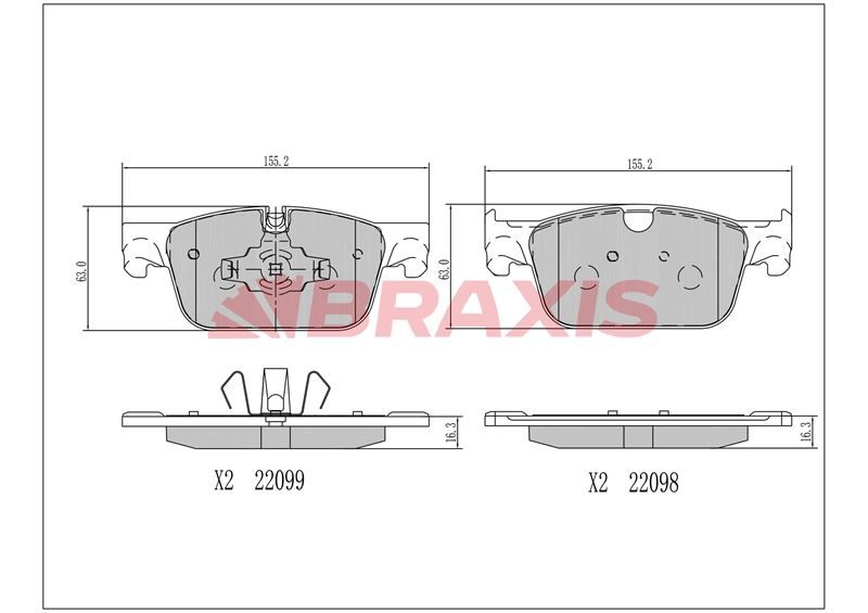 Ön Fren Balata Takımı s90 xc60 s60 v60 Volvo 2016-Sonrası BRAXİS 31423652