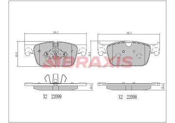 Ön Fren Balata Takımı s90 xc60 s60 v60 Volvo 2016-Sonrası BRAXİS 31423652