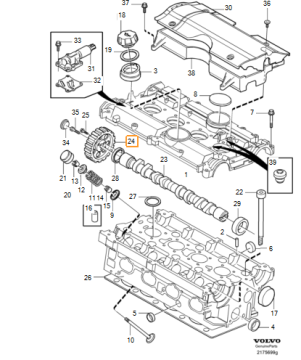 Volvo S40 V40 Eksantrik Dişlisi Vvt Kasnağı 2000-2004 HERRLICH TEILE