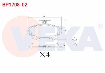 Ön Fren Balata Takımı s40 Volvo Veka 30630612