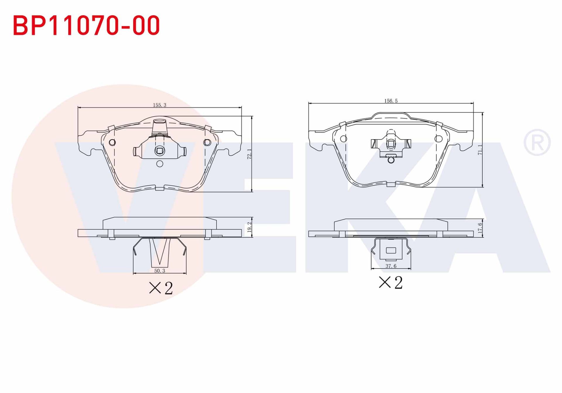 Ön Fren Balata Takımı s60 s80 v70 xc70 xc90 Volvo Veka 30793265