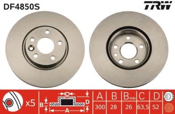 FREN DISKI ON ADET FREELANDER 2 L359 RANGE ROVER EVOQUE L538 FORD S-MAX MONDEO GALAXY 2 VOLVO S80 S60 V60 V70 300cm CAP