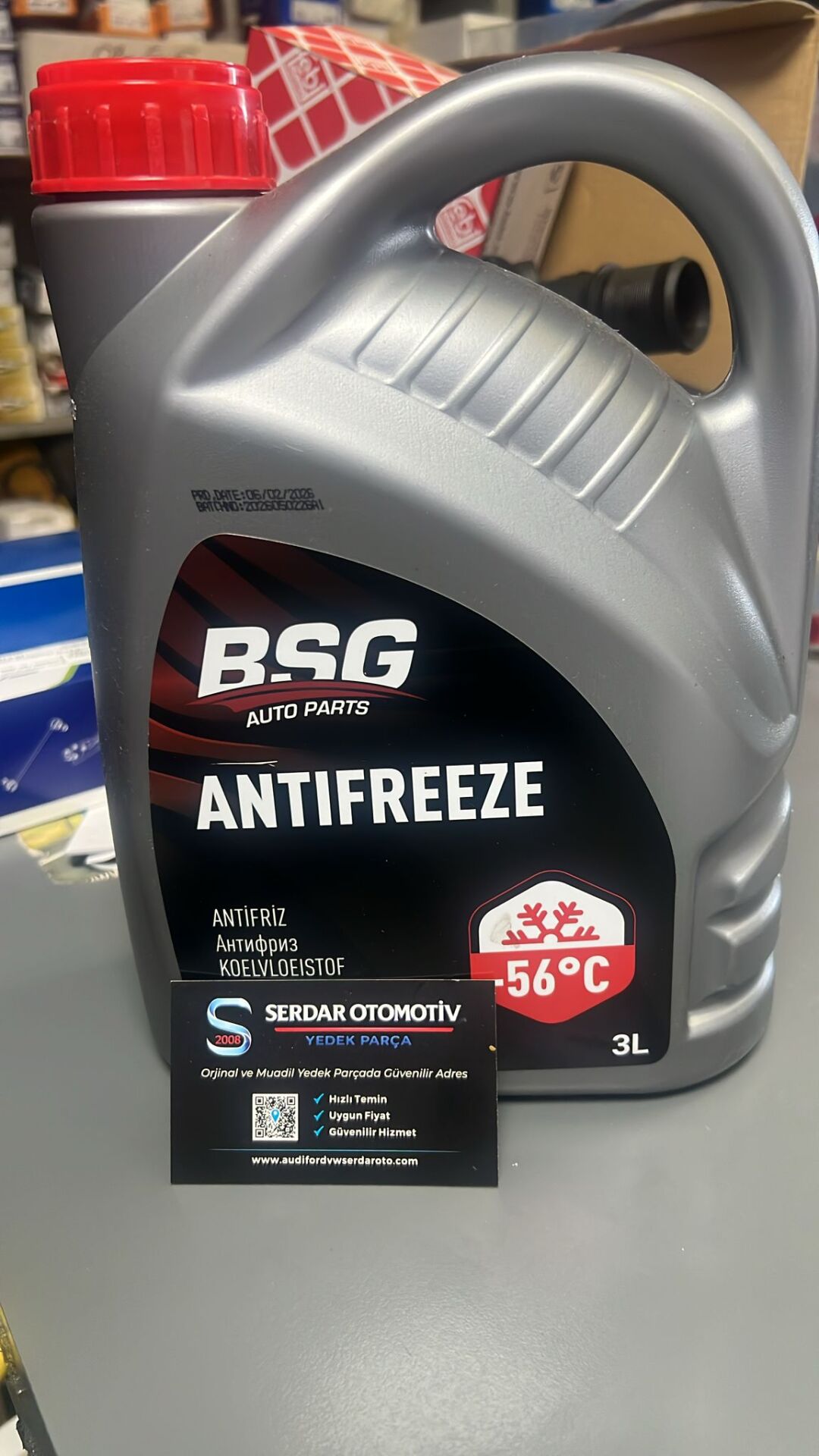 ANTİFİRİZ KIRMIZI -56 HOAT 3 LİTRE KULLANIMA HAZIR BSG
