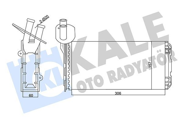 VOLKSWAGEN T4 KALORİFER RADYATÖRÜ VW TRANSPORTER T4 1.9D-TD-2.0D-2.4D-2.5D-TDİ KALE 346450 701819031 (Kargosu Ücretsiz)