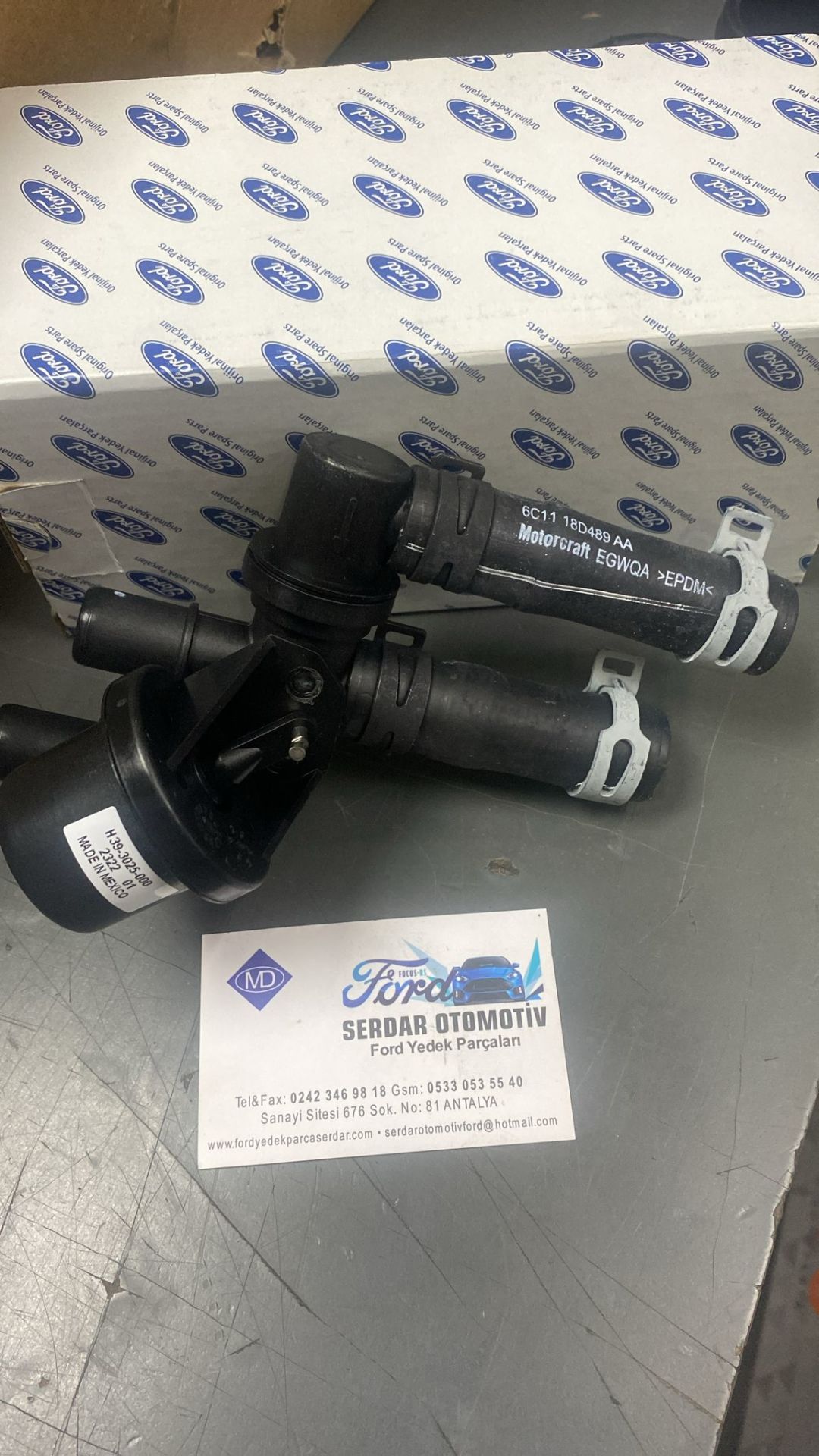 Transit Kalorifer Musluğu Komple Orjinal v347 155ps 6C1118D489AC