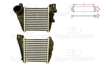 Golf4 Bora Toledo Turbo Radyatörü İntercooler AGR-AHF-AGU 1,8 T-1,9 TDi 1J0145803G 424401 DEPO