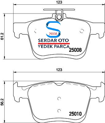 VOLKSWAGEN AUDİ PASSAT GOLF7 CADDY SUPERB LEON ARKA FREN BALATA TAKIMI 8DB355020271 8V0698451 (Kargosu Ücretsiz)