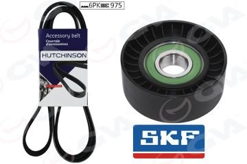 V KAYIŞ ALTERNATÖR GERGİ KİTİ KÜTÜKSÜZ P206-P307-P1007-C3-C4-FIESTA-FOCUS 1.4-1.6 TDİ-HDİ AC K016PK975