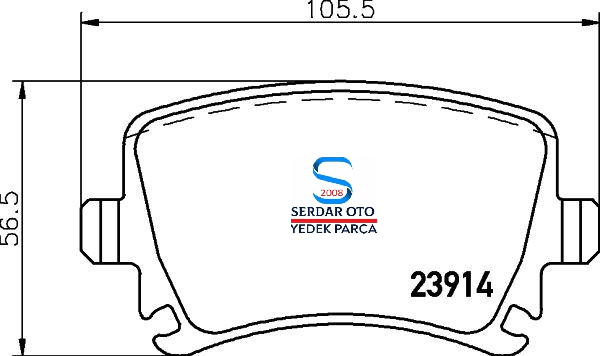 VOLKSWAGEN CADDY GOLF AUDİ LEON 04-11 ARKA FREN BALATA TAKIMI 1K0698451P 8DB355010601 (Kargosu Ücretsiz)