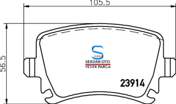 VOLKSWAGEN CADDY GOLF AUDİ LEON 04-11 ARKA FREN BALATA TAKIMI 1K0698451P 8DB355010601 (Kargosu Ücretsiz)