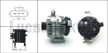 ALTERNATOR BOSCH TIP 12V 105A FORD TRANSIT V184 2.0 DI / 2.4DI 125PS 01 06 TAKVIYESIZ