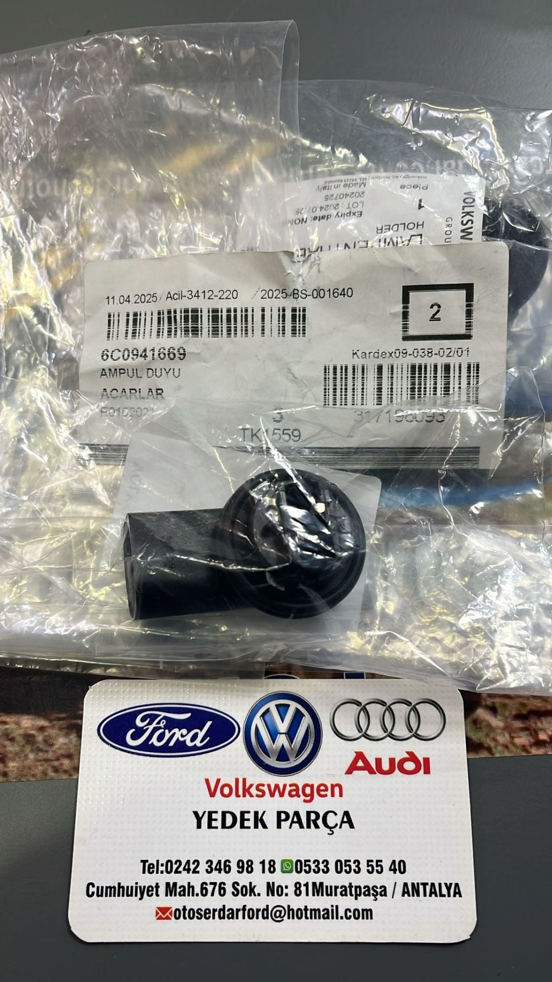 VOLKSWAGEN PASSAT POLO GÜNDÜZ FAR AMPUL DUYU 15-18 ARASI 6C0941669 ORJİNAL R2-37