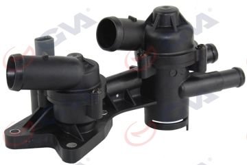 TERMOSTAT (83-87C) (KOMPLE / MÜŞÜRLÜ) GOLF5-GOLF6-PLUS-JETTA PASSAT-SCİROCCO-TİGUAN 1.4TSİ CAXA BAG,BLP,BLF 03C121111T-03C121111H-03C121111AF KALE-572920 3.KAT ÜST RAF