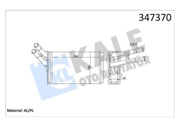 KALORİFER RADYATÖRÜ PASSAT AUDİ A4 SUPERB 97-00 ARASI KALE 347370 8D1819030B-8D1819031A-8D1819031B